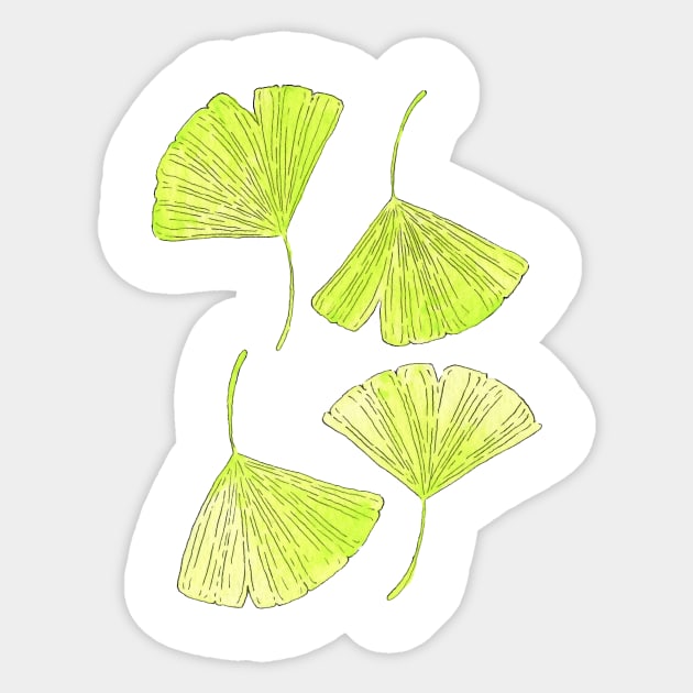 ginkgo Sticker by terastar